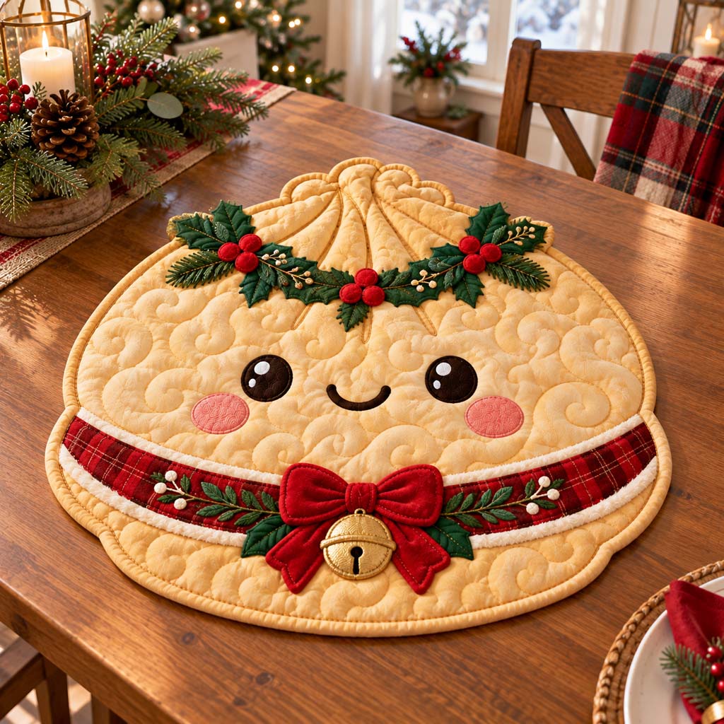 Tinsel Dumpling Custom Shape Quilted Table Topper SN0HH0747