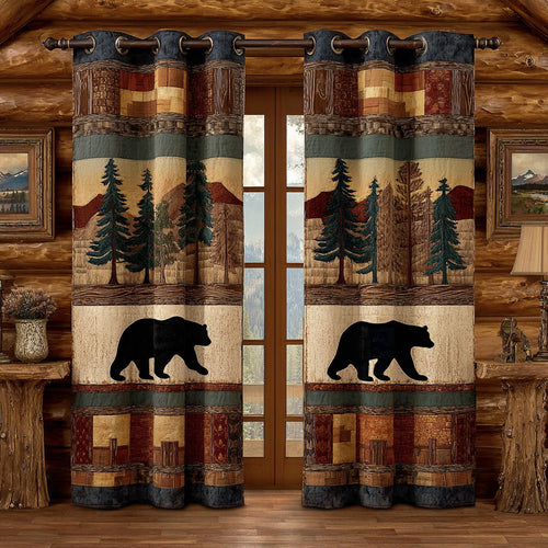 Trail Bears Quilted Curtains NCU0DH756