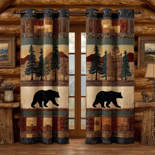 Trail Bears Quilted Curtains NCU0DH756