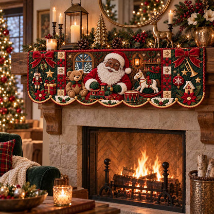 Train Santa Quilted Mantel Scarf SN0HH0392