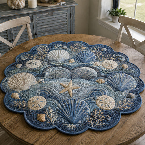Treasures of the Tide Custom Shape Quilted Table Topper SN0PT901