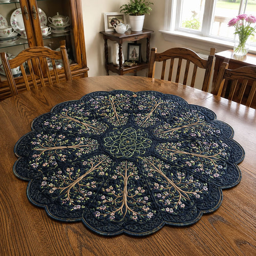Tree of Wisdom Custom Shape Quilted Table Topper SN0PT745