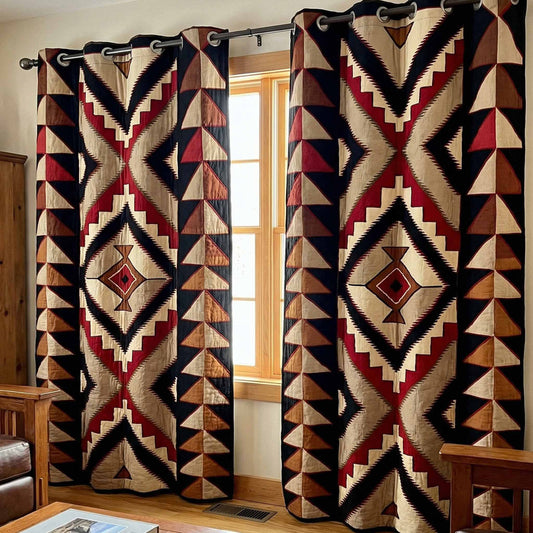 Tribal Canyon Quilted Curtains NCU0DX041