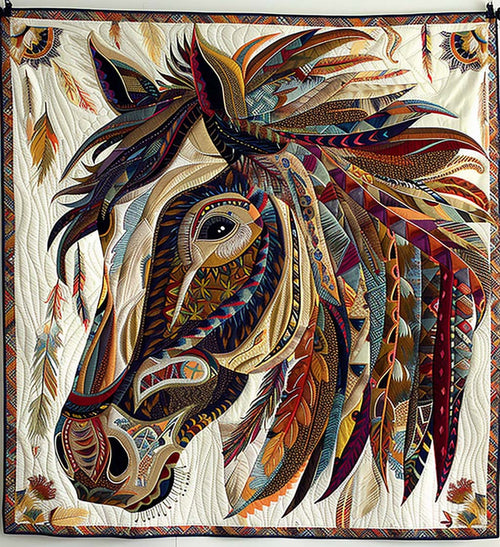Tribal Gallop Quilted Blanket NCU0DK341