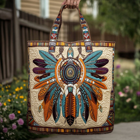 Tribal Horizon Quilted Tote Bag NCU0PT8347