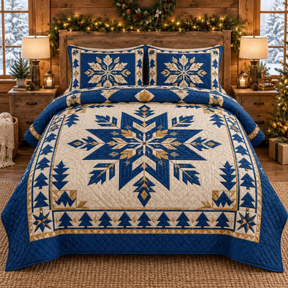 Tribal Snowflake 3-Piece Quilted Bedding Set SN0HH0617