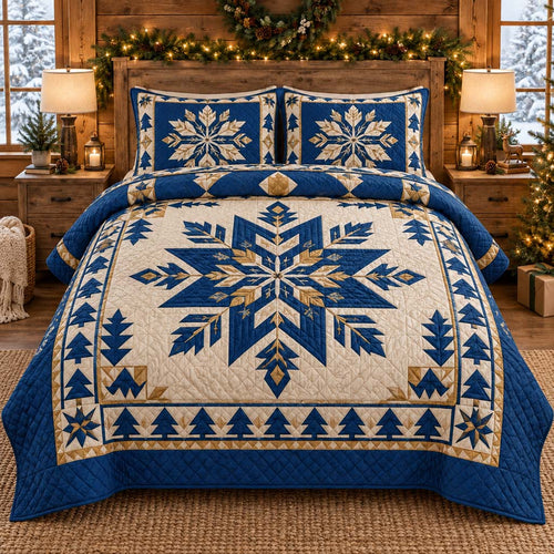 Tribal Snowflake 3-Piece Quilted Bedding Set SN0HH0617
