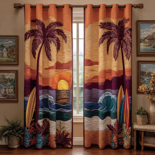 Tropical Dusk Quilted Curtains NCU0DH817