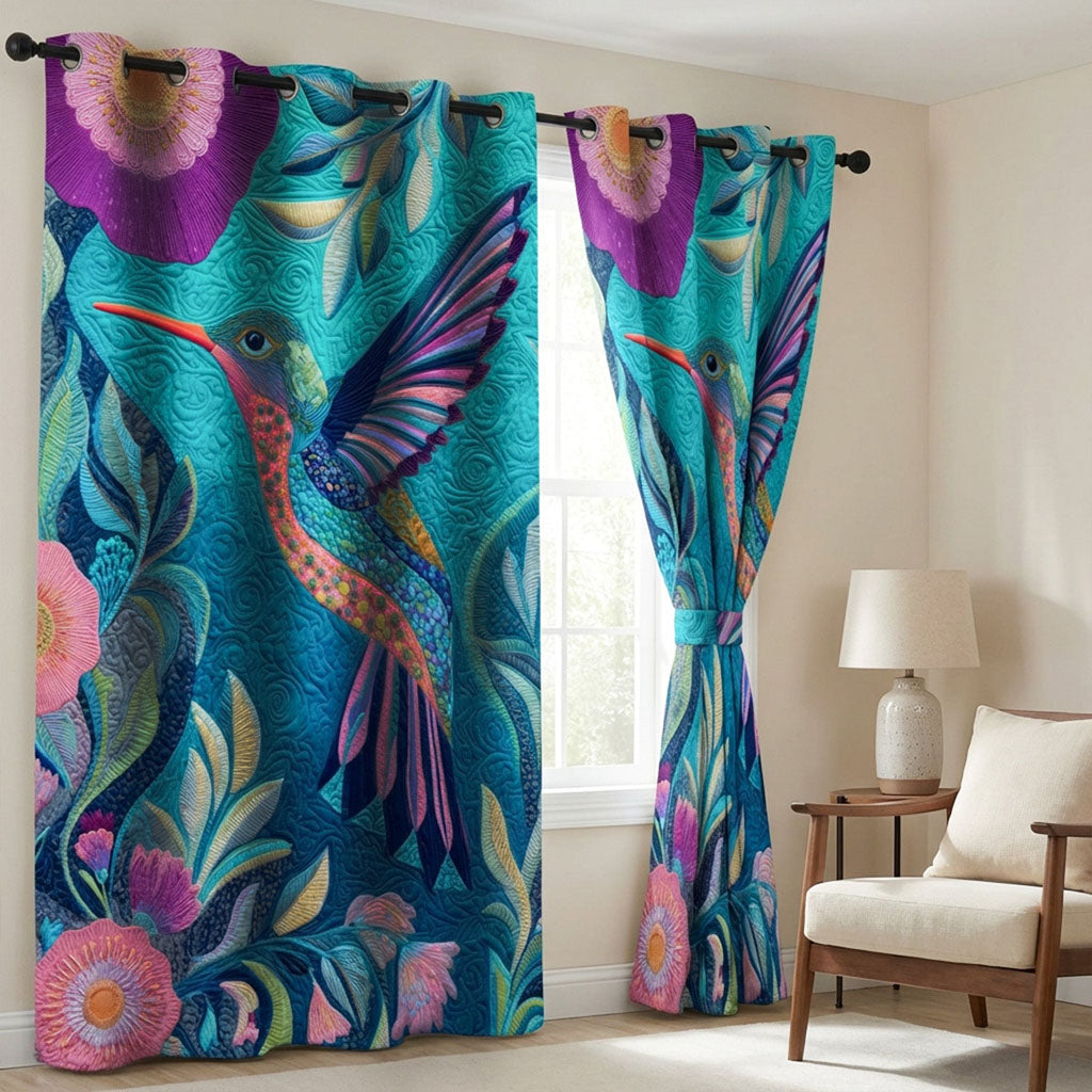 Tropical Feather Dream Quilted Curtains NCU0TN283