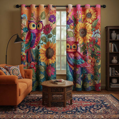 Tropical Owls Quilted Curtains NCU0QQ272