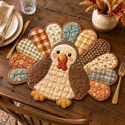 Turkey Blessing Custom Shape Quilted Placemat SN0TV030