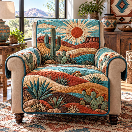 Turquoise Desert Valley Quilted Sofa Cover SN0DV1029
