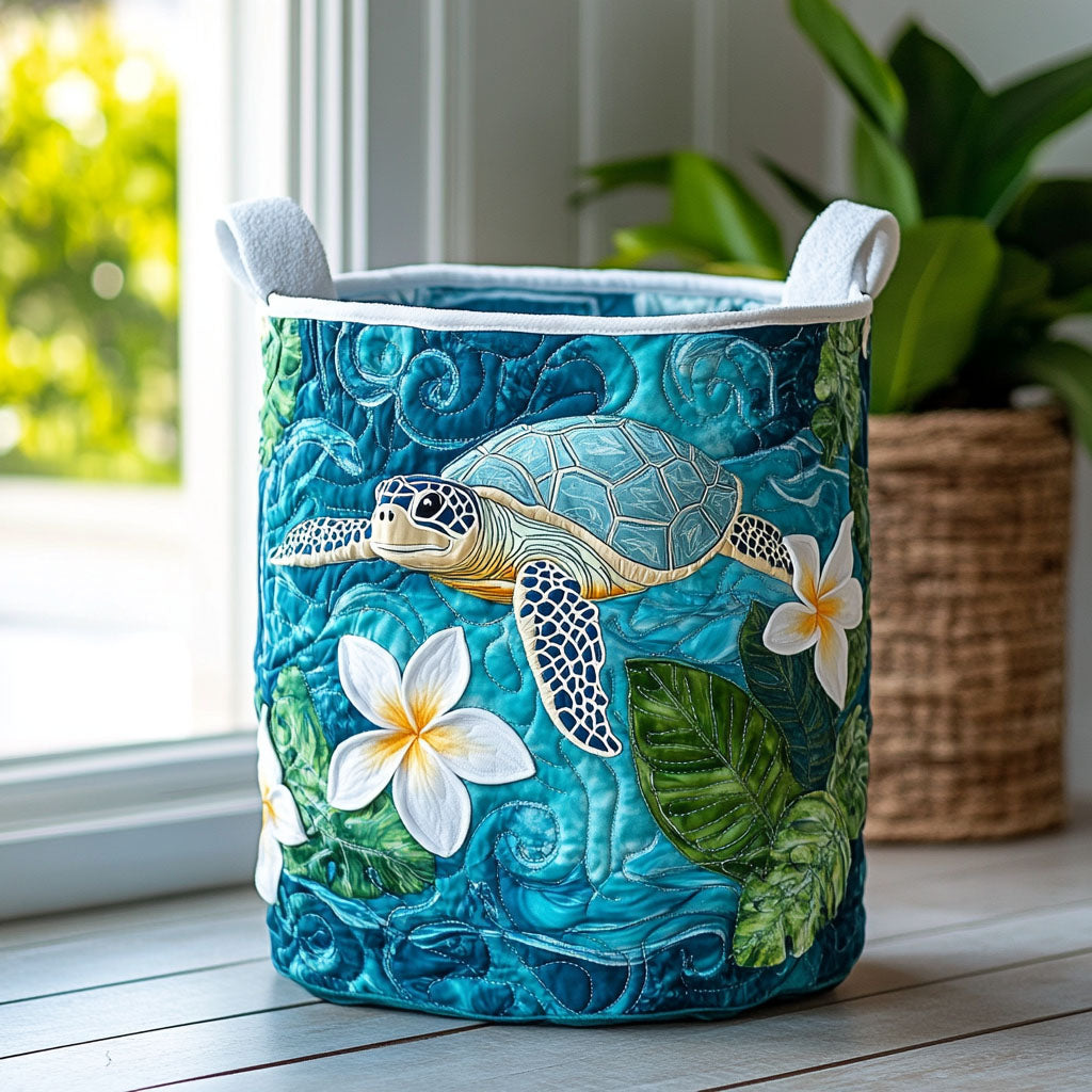 Turtle Drift Quilted Laundry Basket NCU0DDK855