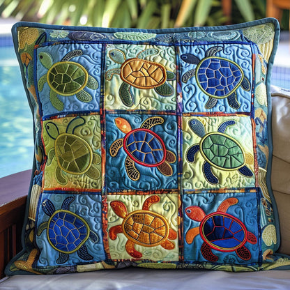 Turtle Grid Quilted Pillow Case NCU0NT111