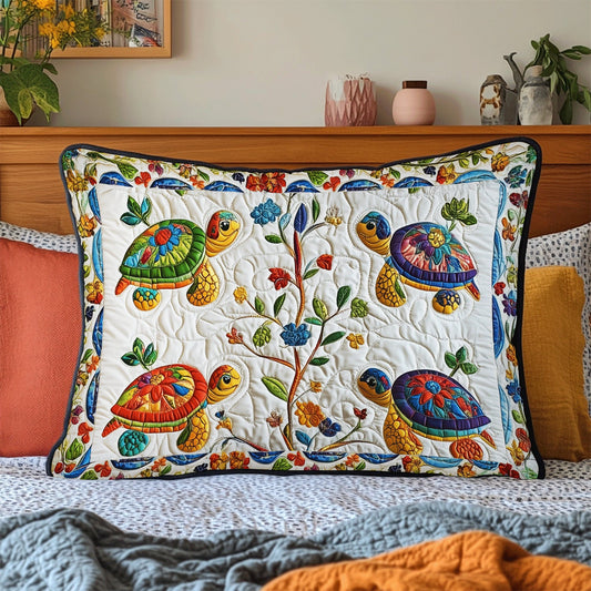 Turtle Haven Quilted Bedding Pillow Case NCU0DV4179