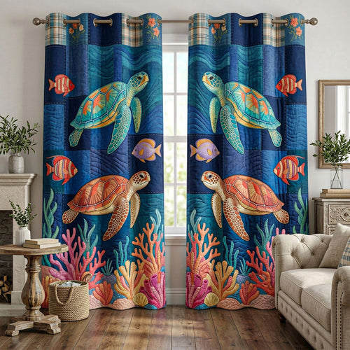 Turtle Haven Quilted Curtains NCU0ND90