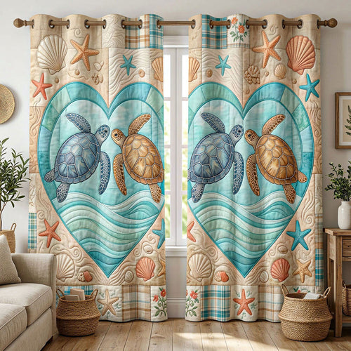 Turtle Paradise Quilted Curtains NCU0ND87