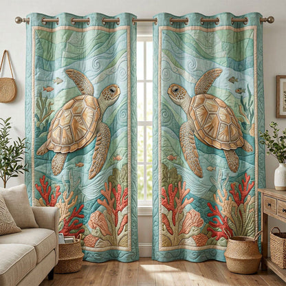 Turtle Reef Quilted Curtains NCU0ND88
