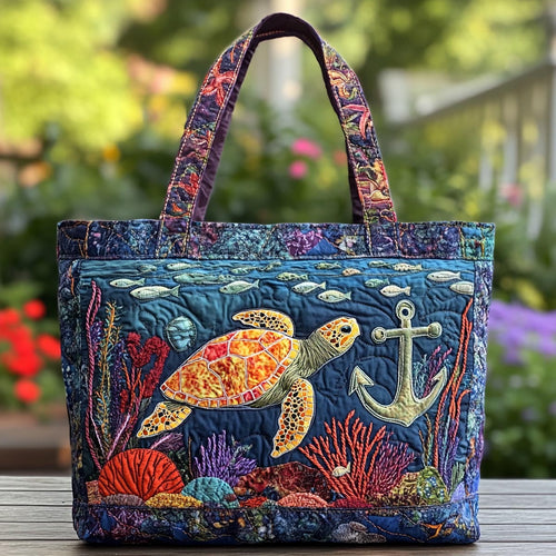 Turtle Tales Quilted Tote Bag NCU0DK8784