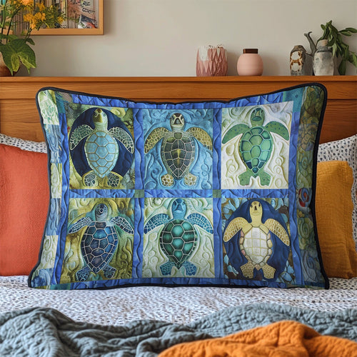 Turtle Tide Quilted Bedding Pillow Case NCU0TL2036