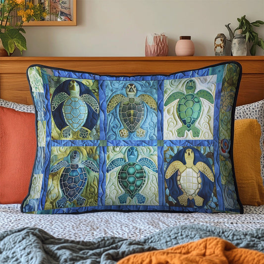 Turtle Tide Quilted Bedding Pillow Case NCU0TL2036