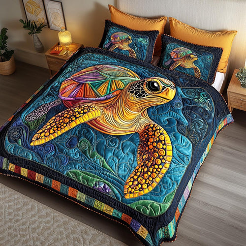 Turtle Waves Duvet Cover Set NCU0DDK278