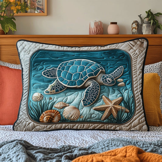 Turtle Waves Quilted Bedding Pillow Case NCU0DV3466