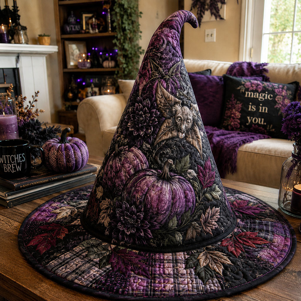 Twilight Bloom Quilted Witch Hat SN0PT576