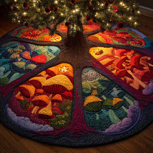 Twilight Forest Ring Quilted Tree Skirt NCU0NXD1074
