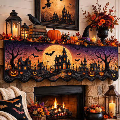 Twilight Witching Village Quilted Mantel Scarf SN0HH0218