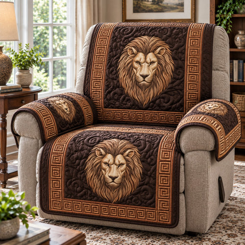Twin Lion Amber Crest Quilted Sofa Cover SN0DV1018