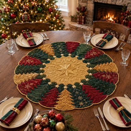 Twinkling Tree Custom Shape Quilted Table Topper SN0TD165