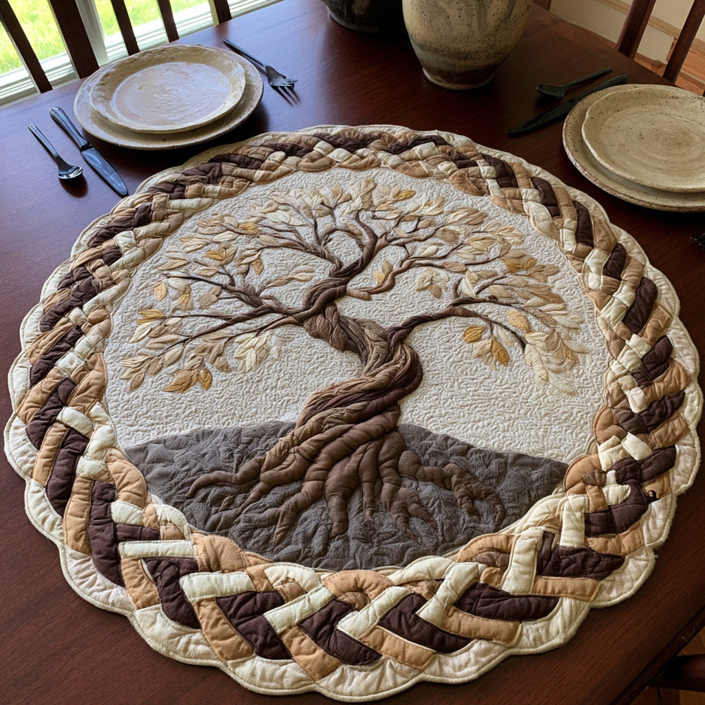 Twisted Trunk Custom Shape Quilted Table Topper NCU0LV288