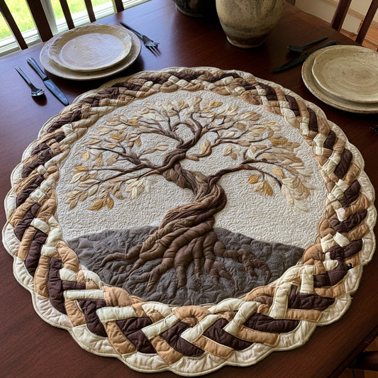 Twisted Trunk Custom Shape Quilted Table Topper NCU0LV288