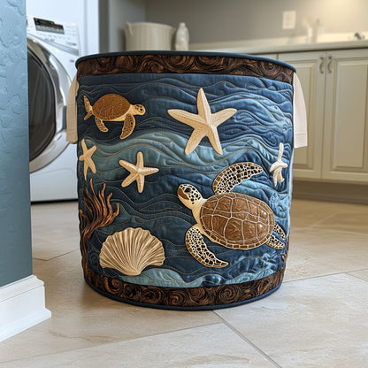 Undersea Path Quilted Laundry Basket NCU0PTT711