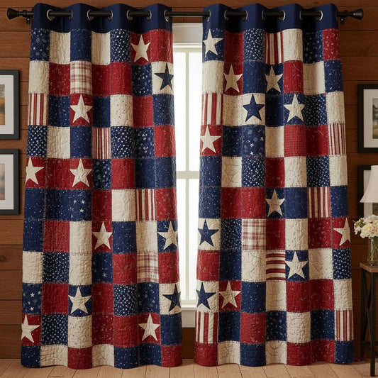 Union Stars Quilted Curtains NCU0QQ301