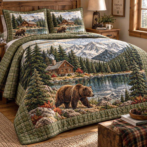 Valley Trail 3-Piece Quilted Bedding Set SN0TD1053