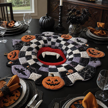 Vampire Checkerboard Trap Custom Shape Quilted Table Topper SN0DV376