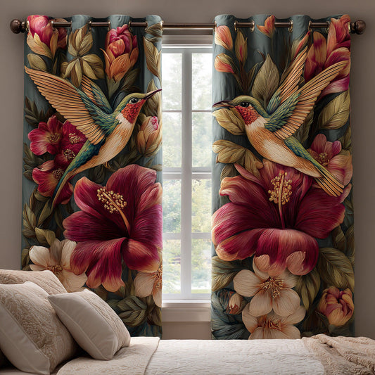 Velvet Petals Quilted Curtains NCU0DH763