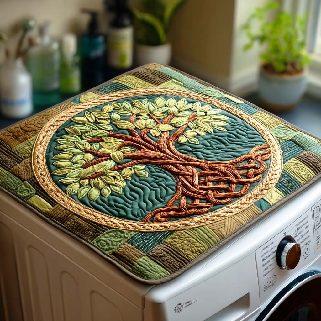 Verdant Life Tree Quilted Washer and Dryer Cover NCU0NTD420