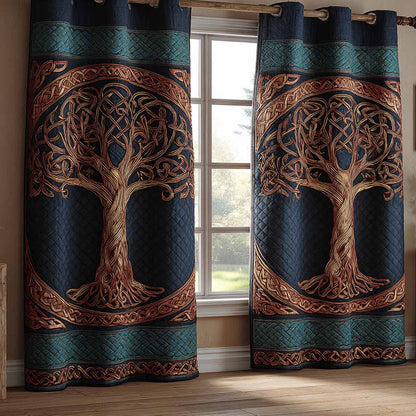 Verdant Lineage Quilted Curtains NCU0DX073