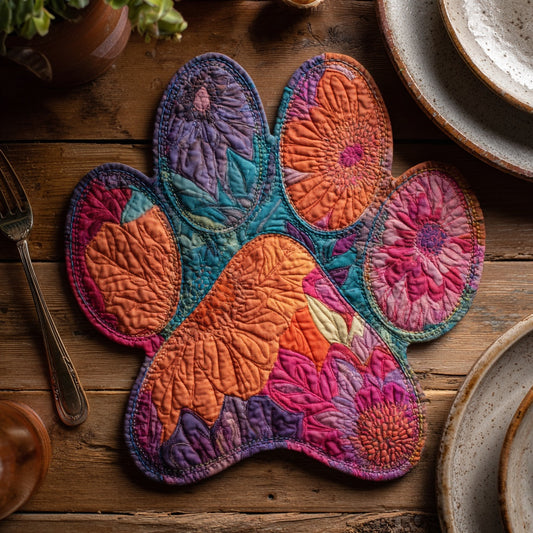 Vibrant Flora Custom Shape Quilted Placemat NCU0LV088