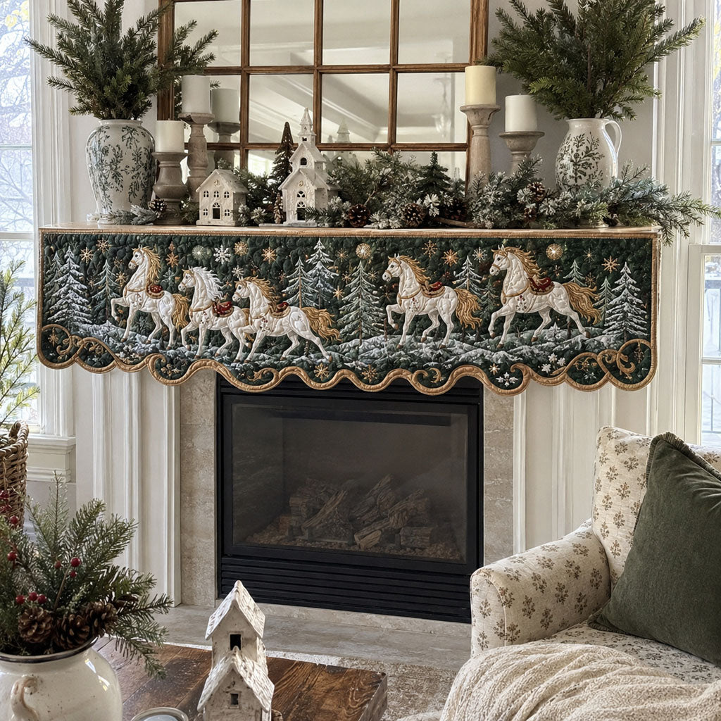 Victorian Christmas Quilted Mantle Scarf SN0PT666