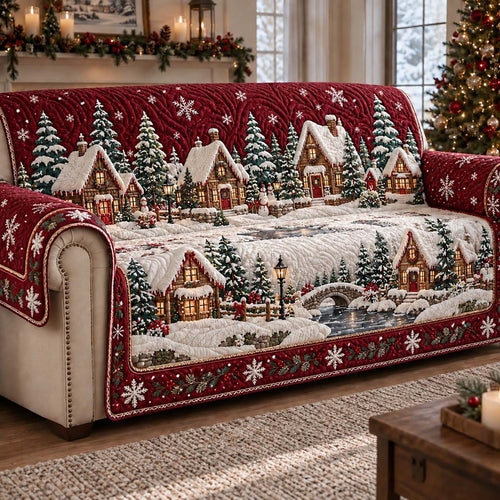 Village Twilight Quilted Sofa Cover SN0HH0487
