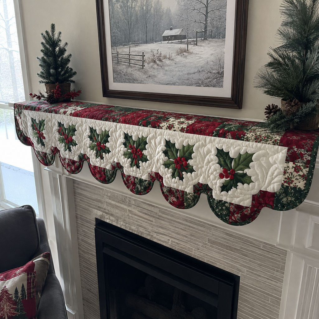 Vintage Christmas Grace Quilted Mantle Scarf SN0PT667