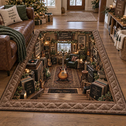 Vintage Guitar Studio Area Rug SN0DV849