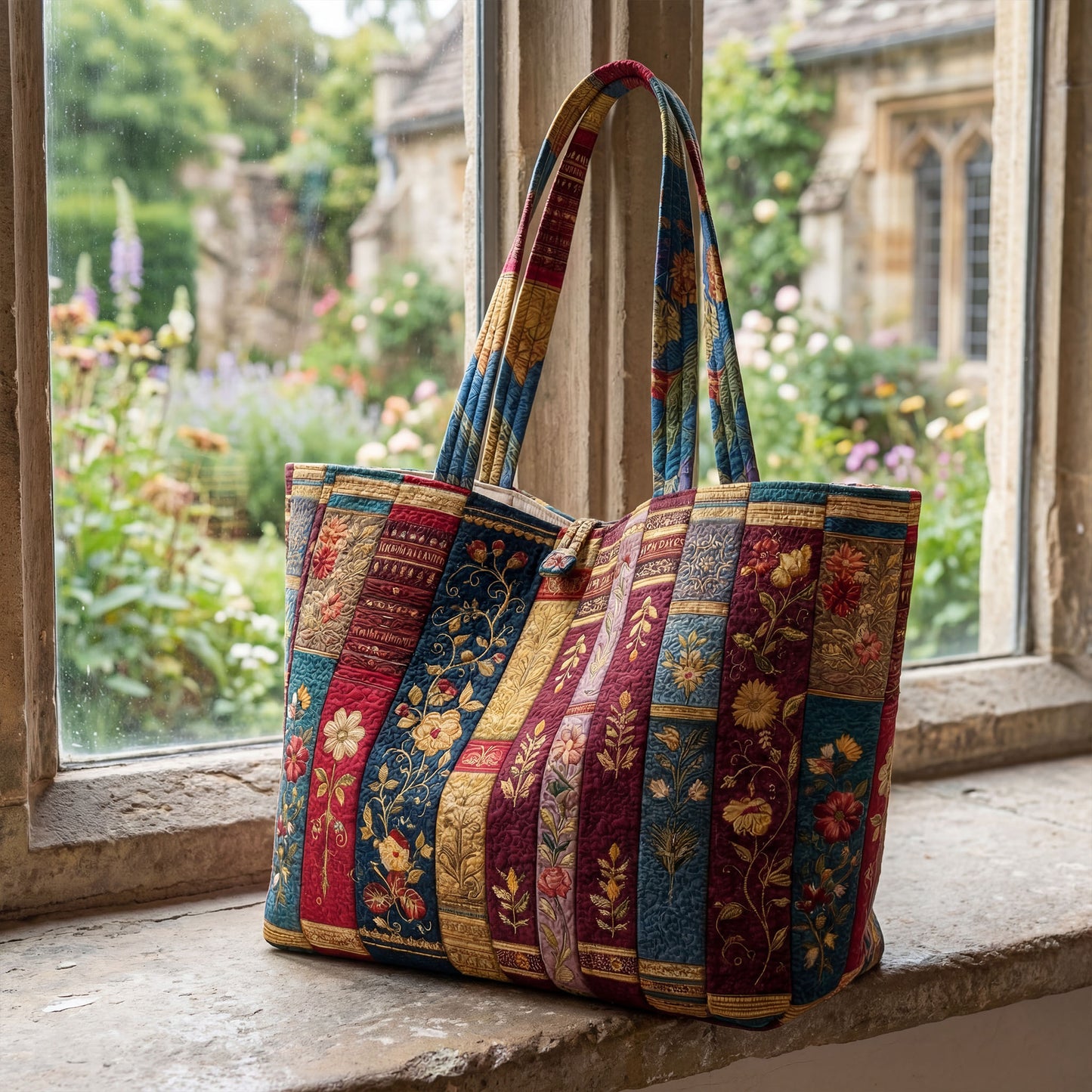 Vintage Library Quilted Classic Tote Bag SN0NT032