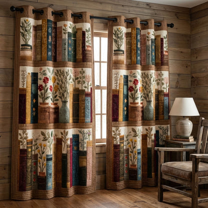 Vintage Library Quilted Curtains NCU0KD039