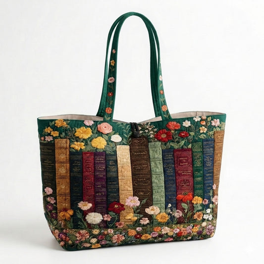 Vintage Reads Quilted Classic Tote Bag SN0DK050