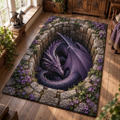 Violet Garden Dragon Area Rug SN0DV738